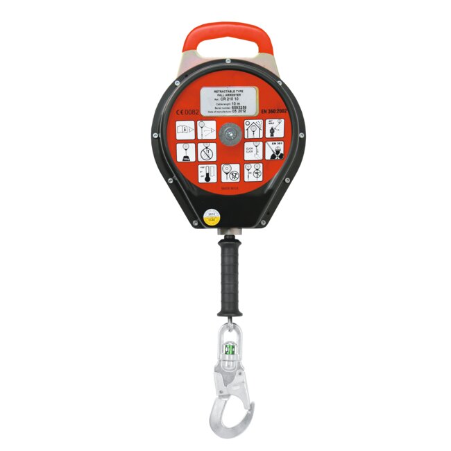 Retractable fall arrester block